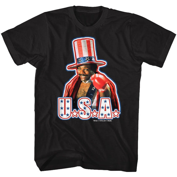 Rocky-Usa!-Black Adult S/S Tshirt - Coastline Mall