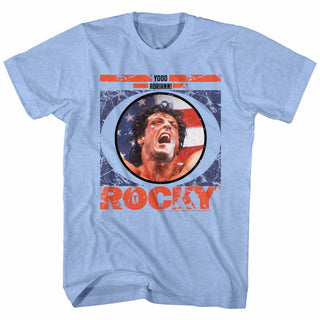 Rocky-Blueberry Stroke-Light Blue Heather Adult S/S Tshirt - Coastline Mall