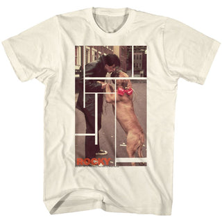 Rocky-Rocky & Doggy-Natural Adult S/S Tshirt - Coastline Mall
