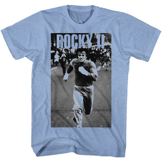 Rocky-Running And Running-Light Blue Heather Adult S/S Tshirt - Coastline Mall