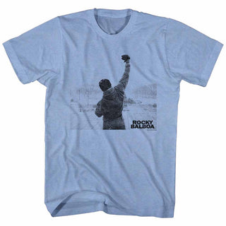 Rocky-Balboa Victory-Light Blue Heather Adult S/S Tshirt - Coastline Mall