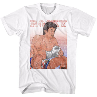 Rocky-Contemplation-White Adult S/S Tshirt - Coastline Mall