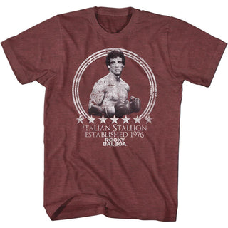 Rocky-Rocky Ready-Vintage Maroon Heather Adult S/S Tshirt - Coastline Mall