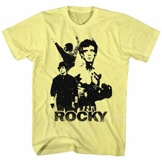 Rocky-3 Stallions-Yellow Heather Adult S/S Tshirt - Coastline Mall