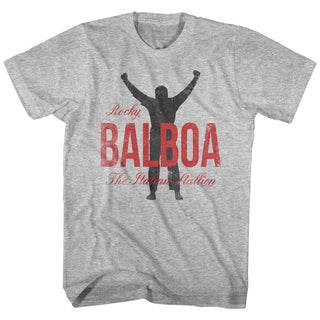 Rocky-Balboa-Gray Heather Adult S/S Tshirt - Coastline Mall