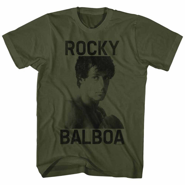 Rocky-Balboa-Military Green Adult S/S Tshirt - Coastline Mall