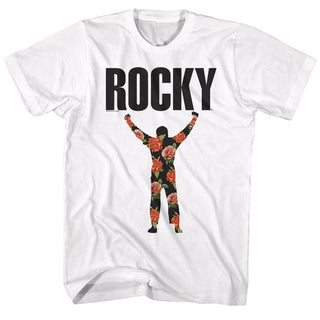 Rocky-Flower 1-White Adult S/S Tshirt - Coastline Mall