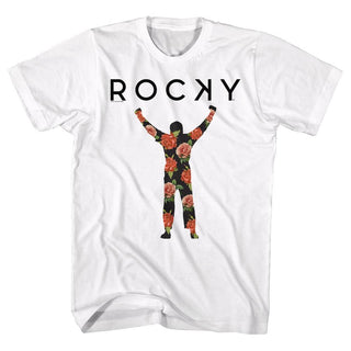 Rocky-Flower 2-White Adult S/S Tshirt - Coastline Mall