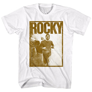 Rocky-Jogging-White Adult S/S Tshirt - Coastline Mall