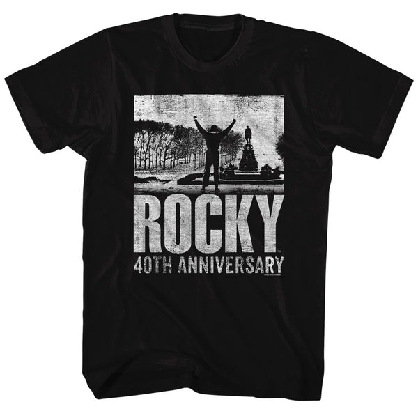 Rocky-40Th Anniversary 2-Black Adult S/S Tshirt - Coastline Mall