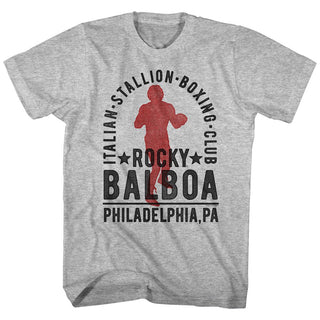 Rocky-Balboa Boxing Club-Gray Heather Adult S/S Tshirt - Coastline Mall
