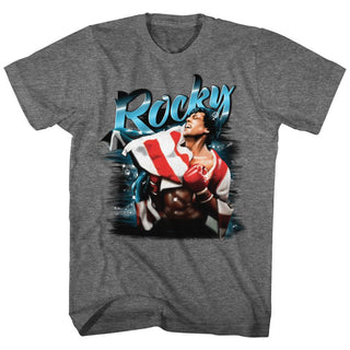 Rocky-Airbrush-Graphite Heather Adult S/S Tshirt - Coastline Mall