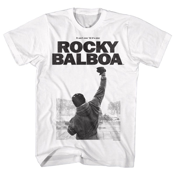 Rocky - Rocky Six Logo White Adult Short Sleeve T-Shirt tee - Coastline Mall