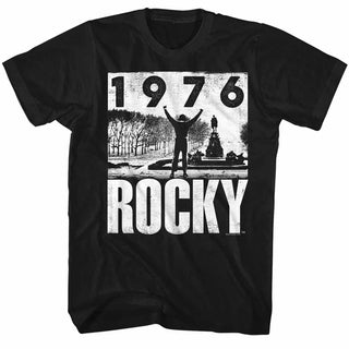 Rocky-76 Is Awesome-Black Adult S/S Tshirt - Coastline Mall
