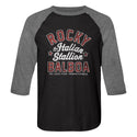 Rocky-The Italian Stallion-Vintage Black/Premium Heather Adult 3/4 Sleeve Raglan - Coastline Mall