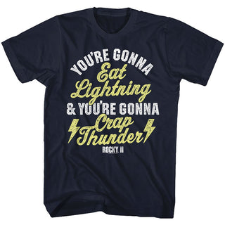 Rocky-Lightning And Thunder-Navy Adult S/S Tshirt - Coastline Mall