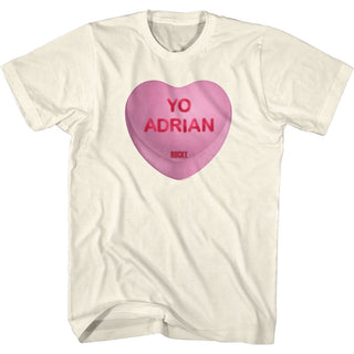 Rocky-Yo Adrian Candy Heart-Natural Adult S/S Tshirt - Coastline Mall