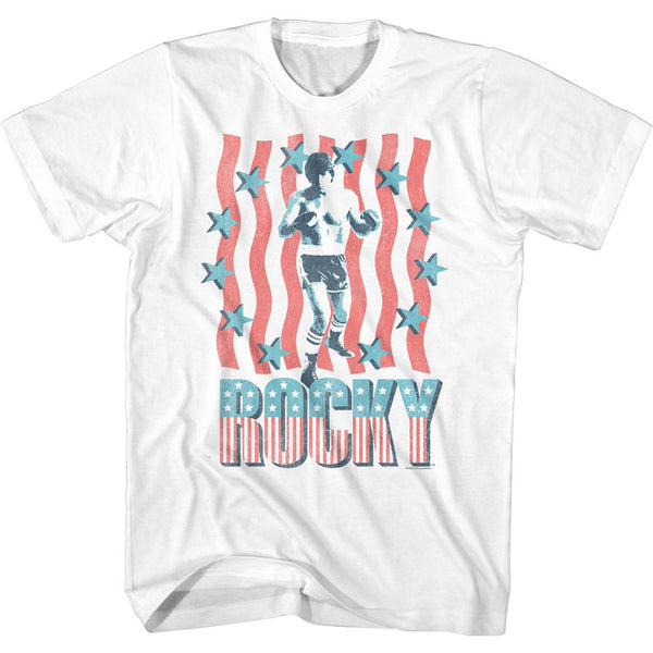 Rocky-Patriotic Rocky-White Adult S/S Tshirt - Coastline Mall