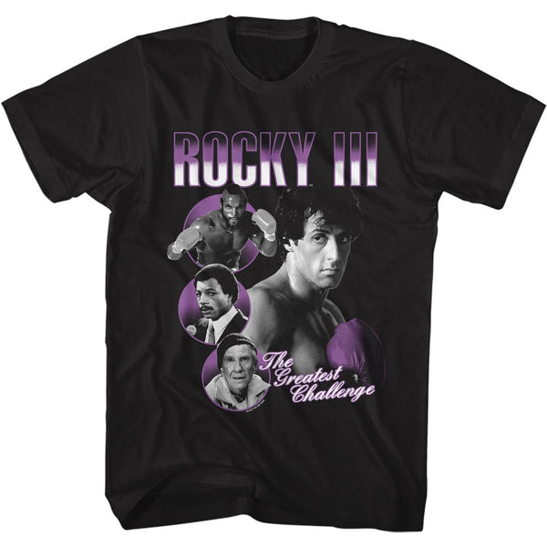 Rocky-The Greatest Challenge-Black Adult S/S Tshirt | Clothing, Shoes & Accessories:Men's Clothing:T-Shirts - Coastline Mall