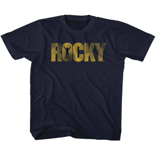 Rocky - Rocky Logo Navy Toddler-Youth Short Sleeve T-Shirt tee - Coastline Mall
