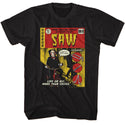 Saw-Saw Jigsaw Comic Book-Black Adult S/S Tshirt - Coastline Mall