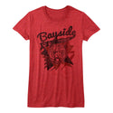 Saved By The Bell-Sharp Tigers-Red Heather Ladies S/S Tshirt - Coastline Mall