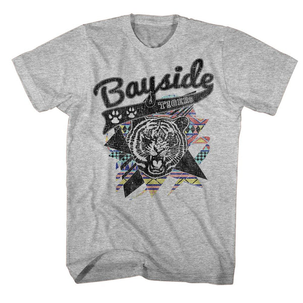 Saved By The Bell-Aztec Tigers-Gray Heather Adult S/S Tshirt - Coastline Mall