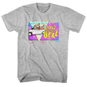 Saved By The Bell-Beach Party-Gray Heather Adult S/S Tshirt - Coastline Mall