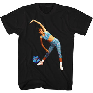 Saved By The Bell-Aerobics-Black Adult S/S Tshirt - Coastline Mall