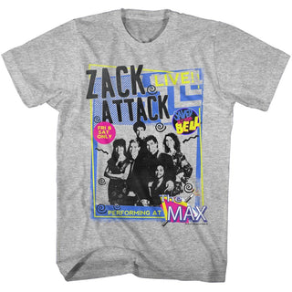 Saved By The Bell-Zack Band-Gray Heather Adult S/S Tshirt - Coastline Mall