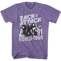 Saved By The Bell-Zack Attack '91 Tour-Retro Purple Heather Adult S/S Tshirt - Coastline Mall