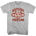 Saved By The Bell-Bayside Wresting-Gray Heather Adult S/S Tshirt - Coastline Mall