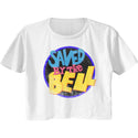 Saved By The Bell-Sbtb Logo-White Ladies S/S Festival Cali Crop - Coastline Mall