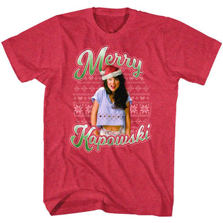 Saved By The Bell-Merry Kapowski-Cherry Heather Adult S/S Tshirt - Coastline Mall