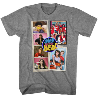 Saved By The Bell-Scrapbook-Graphite Heather Adult S/S Tshirt - Coastline Mall