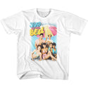 Saved By The Bell - Faded Beachy Logo White Toddler-Youth Short Sleeve T-Shirt tee - Coastline Mall
