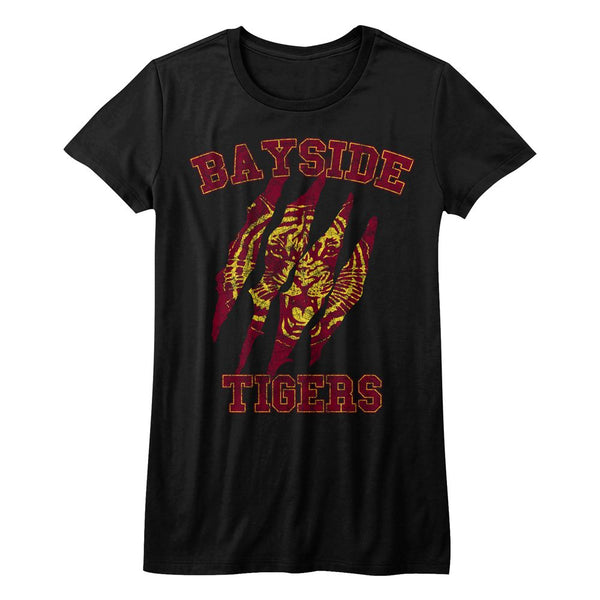 Saved By The Bell-Bayside Claws-Black Ladies S/S Tshirt - Coastline Mall