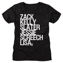 Saved By The Bell-Gang Fight-Black Ladies S/S Tshirt - Coastline Mall