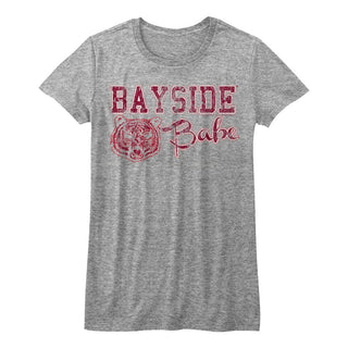 Saved By The Bell-Bayside Baby-Athletic Heather Ladies S/S Tshirt - Coastline Mall