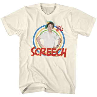 Saved By The Bell-Screech!-Natural Adult S/S Tshirt - Coastline Mall