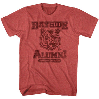 Saved By The Bell-Bayside Alumni-Red Heather Adult S/S Tshirt - Coastline Mall