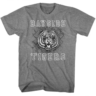Saved By The Bell-Schoolyard Tigers-Graphite Heather Adult S/S Tshirt - Coastline Mall