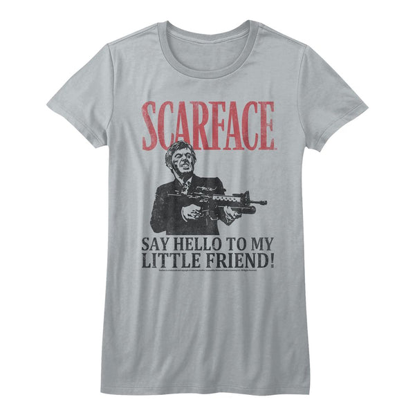 Scarface-Say Hello-Silver Juniors S/S Tshirt - Coastline Mall
