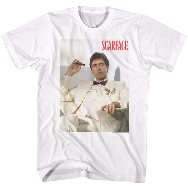Scarface-Chillin-White Adult S/S Tshirt - Coastline Mall