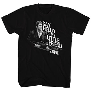 Scarface-Little Friend-Black Adult S/S Tshirt - Coastline Mall