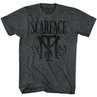 Scarface-Symbol-Black Heather Adult S/S Tshirt - Coastline Mall