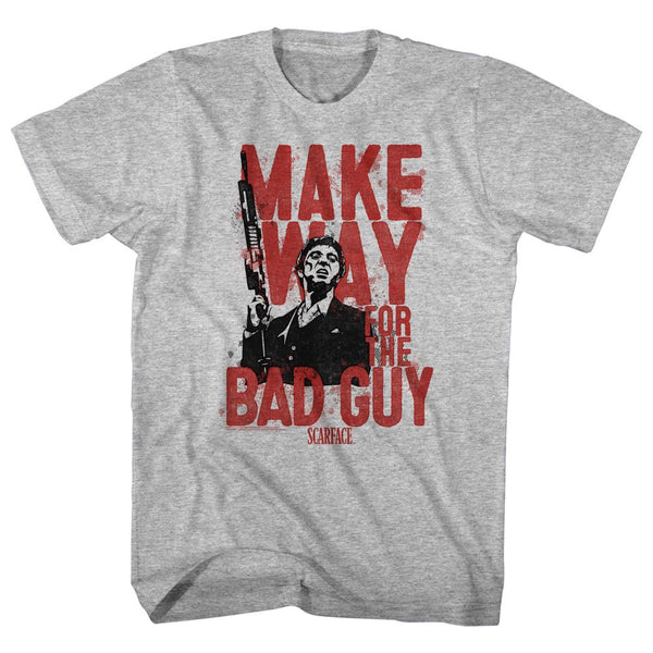 Scarface-The Bad Guy-Gray Heather Adult S/S Tshirt - Coastline Mall