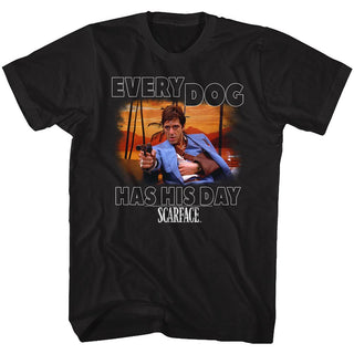 Scarface-Every Dog-Black Adult S/S Tshirt - Coastline Mall