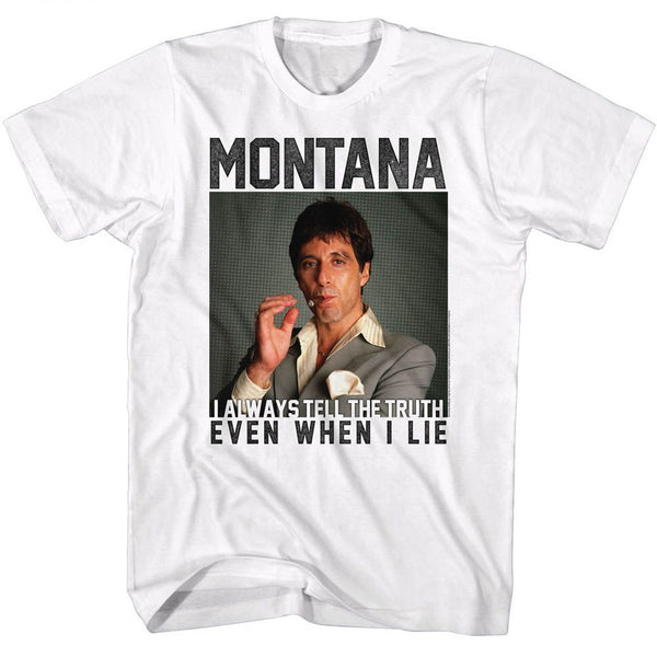 Scarface-Montana-White Adult S/S Tshirt - Coastline Mall