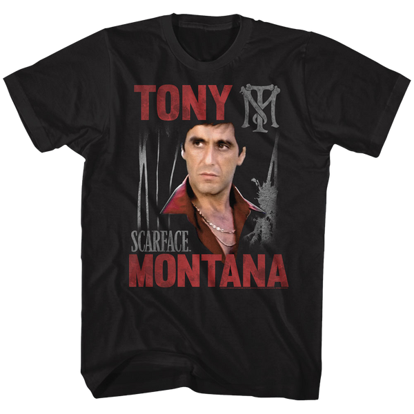 Scarface-Tony Scarface-Black Adult S/S Tshirt - Coastline Mall